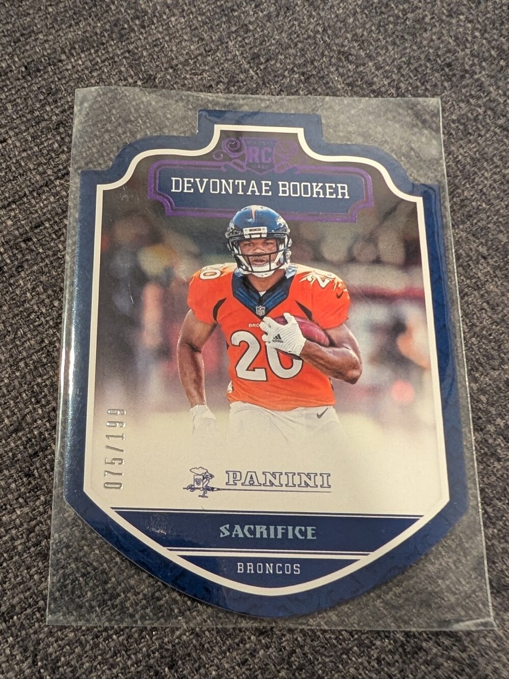 2016 Panini Devontae Booker RC #294 Sacrifice Die Cut /199 Broncos